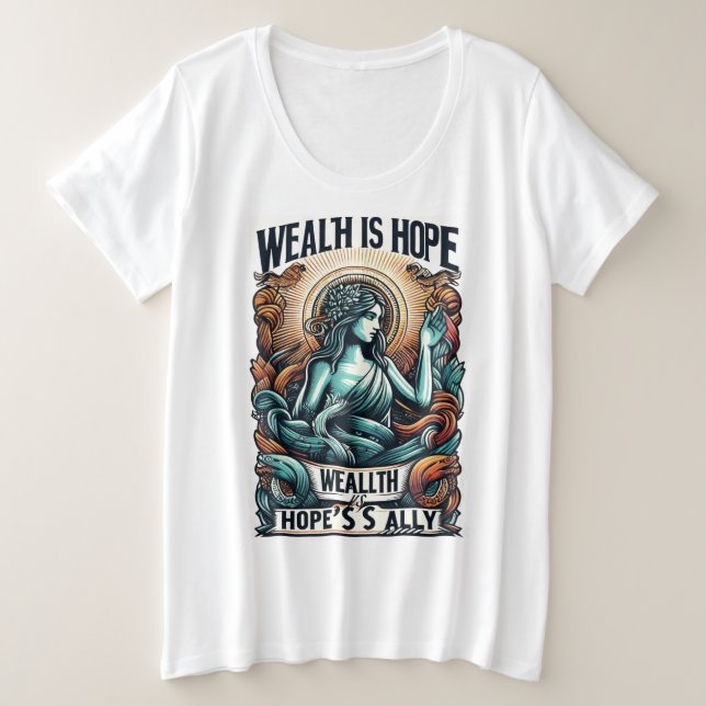 Camiseta Riqueza é Ally da Esperança (Frente do Design)