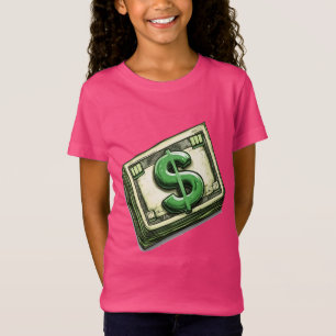 Camiseta Riquezas Empilhadas: Pilha de Dinheiro Negrito par