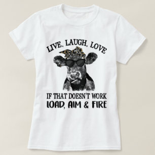 Camiseta Rir ao Vivo Amor Se Isso Não Funcionar, Aim, Fogo