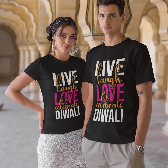 Camiseta Rir ao vivo comemorar Diwali (Criador carregado)