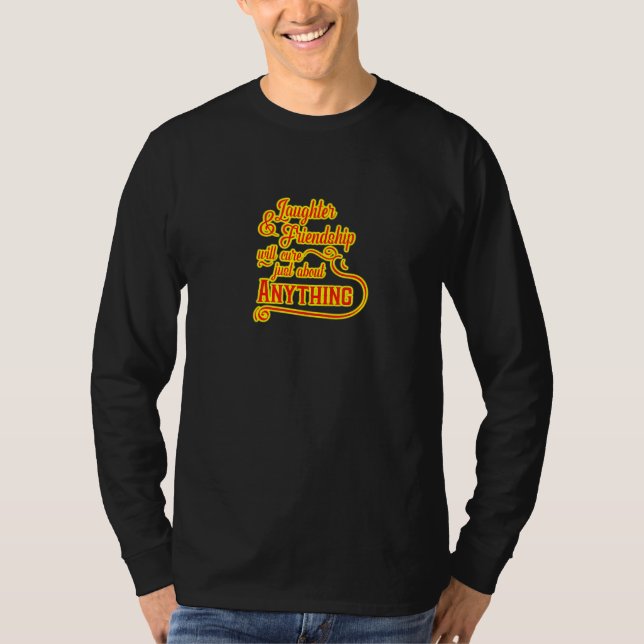 Camiseta Rir e Amizade Cura Blues É um Gre (Frente)