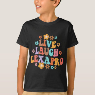 Camiseta Rir Lexapro Groovy Terapeuta de Saúde Mental Ansie