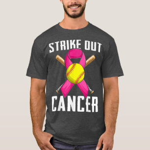 Camiseta Riscar o Cancer da mama Sensibilização Friso Rosa 