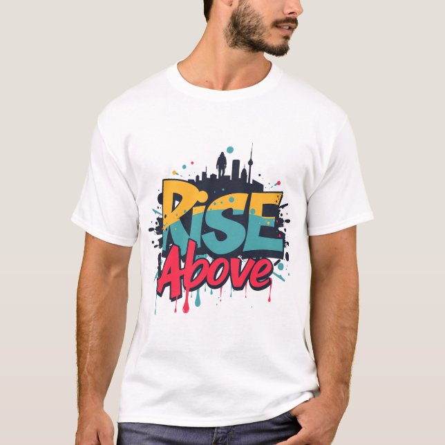 Camiseta “Rise Above” Urban Graphic (Frente)
