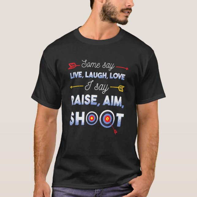 Camiseta Rise Aim Shoot Bogenschützen Arco Recorrente Ar (Frente)