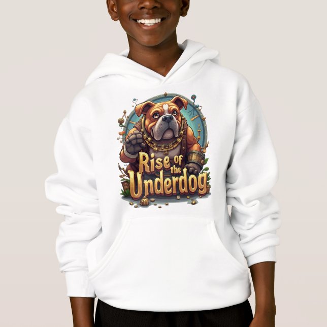 Camiseta Rise of the Underdog Kids Hoodie – Motivational (Frente)