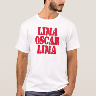 Camiseta Riso de LOL Lima Oscar Lima para fora ruidosamente
