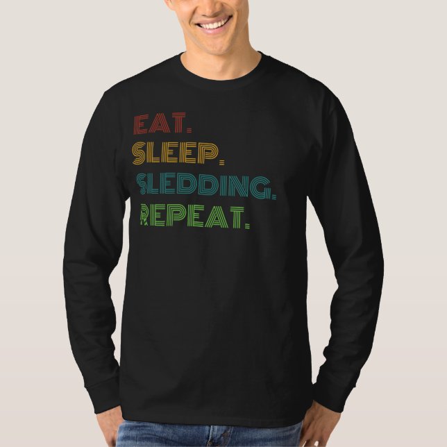 Camiseta Risos De Dormir: Coma, Dorme, Dormir E Repetir Eng (Frente)