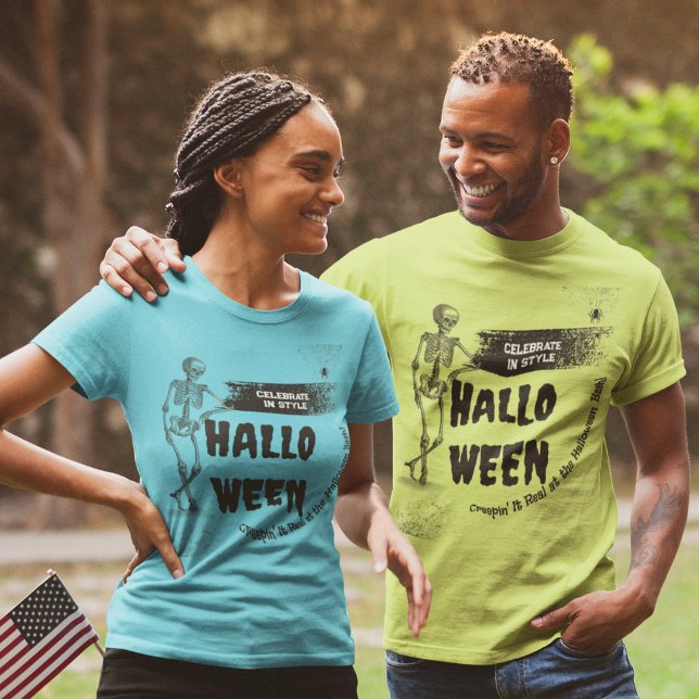 Camiseta Risos e temores: Halloween de Coleção Humorosa (Criador carregado)