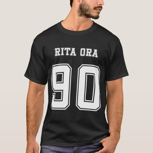 Camiseta Rita Ora, 90 Jersey (Branco) (Frente)