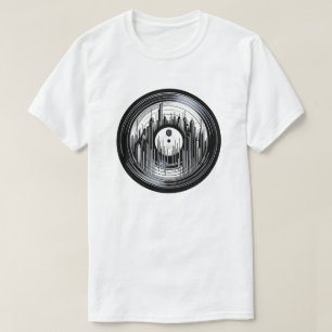 Camiseta Ritmo Urbano - Registro de Vinilo e Arte Skyline C