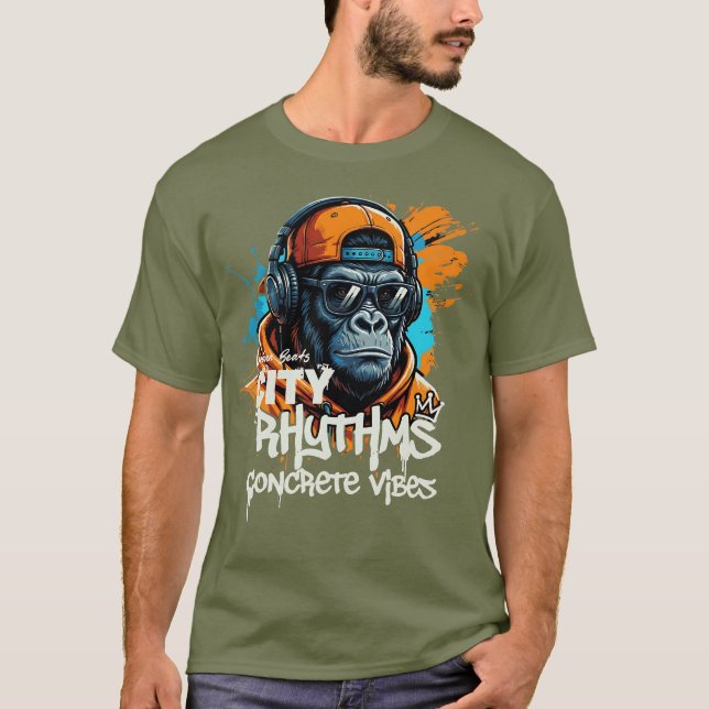 Camiseta Ritmos da Cidade – Batidas Urbanas e Vibrações de  (Frente)