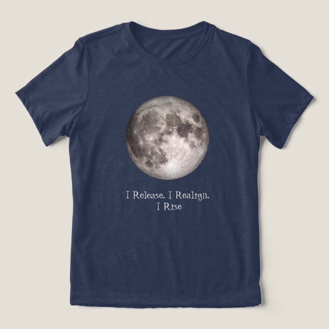 Camiseta Ritual da Lua Cheia Eu Libero Eu Realinho Eu Ergo (Design frontal)