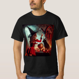 Camiseta Ritual de la Oscuridad: La Bruja y el Baphomet