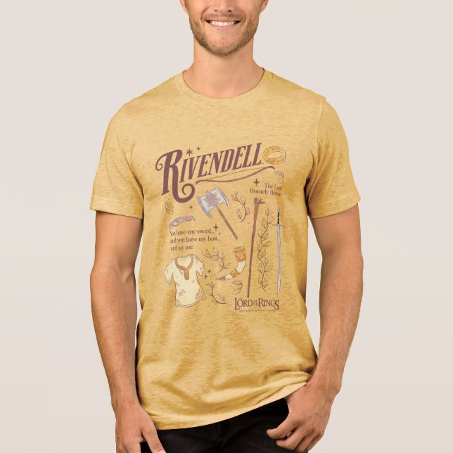 Camiseta RIVENDELL™ Watercolor Collage Graphic (Frente)
