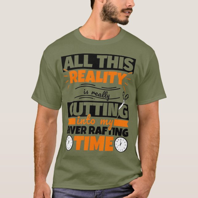 Camiseta River Rafting Funny Saying Hobby (Frente)