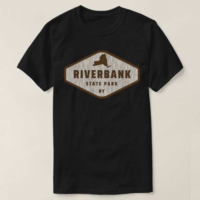 Camiseta Riverbank State Park New York Tree Log Texture Woo (Frente do Design)