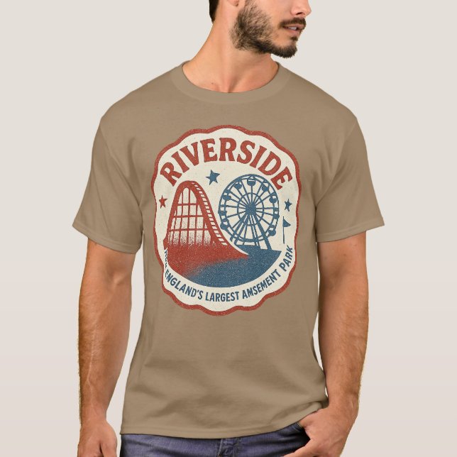 Camiseta Riverside Amusement Park - Agawam, MÃES (Frente)