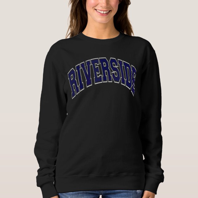 Camiseta Riverside California Ca Varsity Style Marinho Blue (Frente)