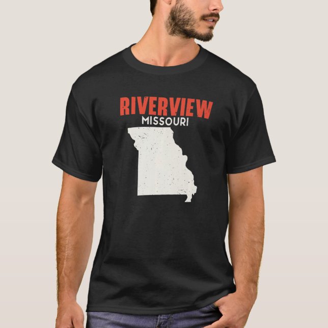 Camiseta Riverview Missouri EUA State America Viagem Missou (Frente)