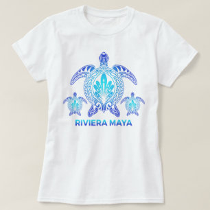 Camiseta Riviera Maya México Oceano Azul Tartaruga do Mar a