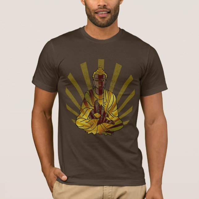 Camiseta Riyah-Li projeta o vintage Buddha (Frente)