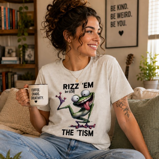 Camiseta Rizz 'em com o Funny Frog 'Tism (Criador carregado)