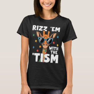 Camiseta Rizz Em Com O Tism Autismo Girafa Engraçado Autism