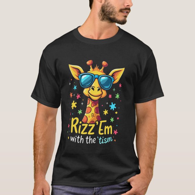 Camiseta Rizz 'Em com o TISM Engraçado Asperger Conscientiz (Frente)