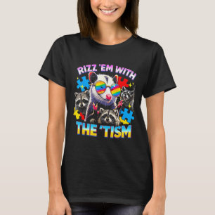 Camiseta Rizz em com o tism meme de guaxinim autista autism
