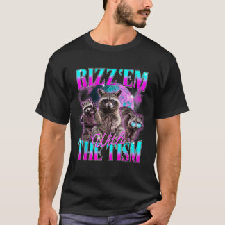 Camiseta Rizz Em Com O Tismo Retro Vintage Raccoon