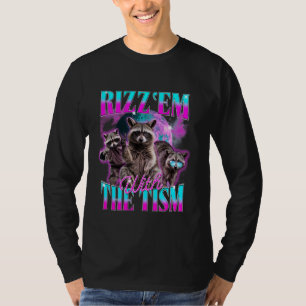 Camiseta Rizz Em Com O Tismo Retro Vintage Raccoon