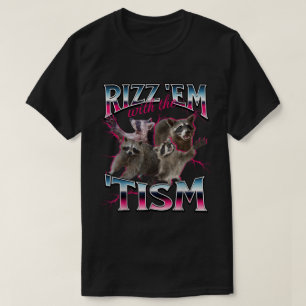 Camiseta Rizz Em Funny Raccoon Meme Design