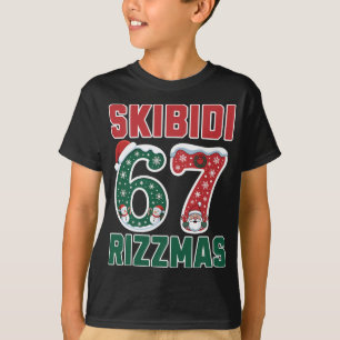 Camiseta Rizz Natal 67 Xmas Divertido Geração Alpha Skibidi