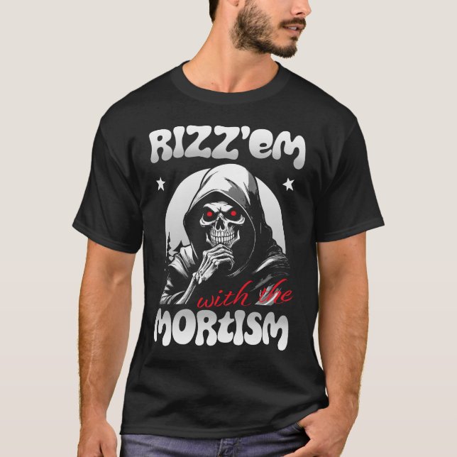 Camiseta Rizz'em com o Mortismo (B&W) (Frente)