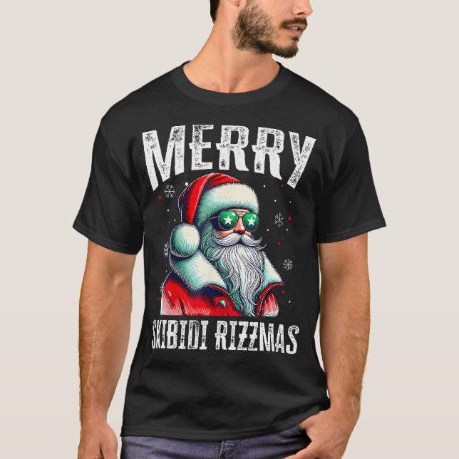 Camiseta Rizzmas da feliz skibidi (Frente)