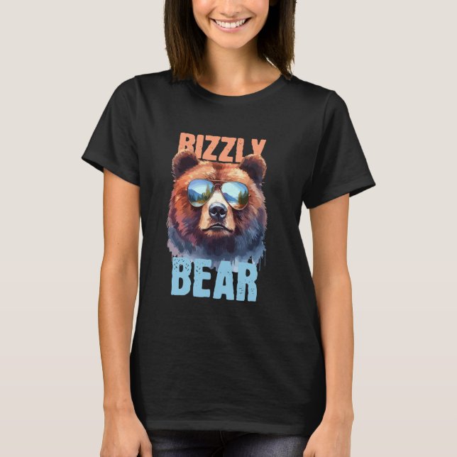 Camiseta Rizzy Bear Legal Urso Grizzly Vestindo Óculos Sola (Frente)