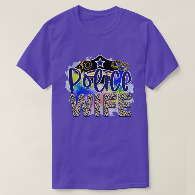 Camiseta Rms004810 esposa da polícia (Frente do Design)