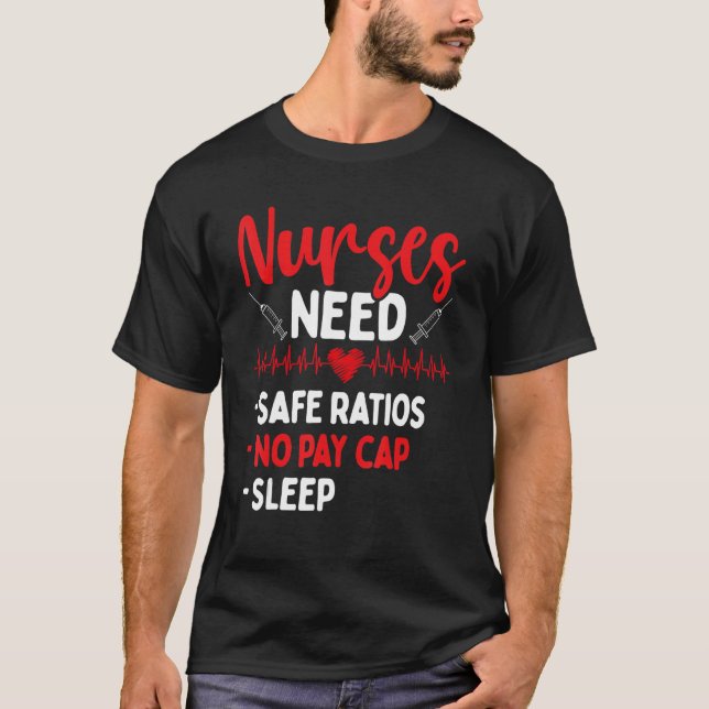 Camiseta RN CNA Appreciation Safe Ratios No Pay Cap Sleep N (Frente)