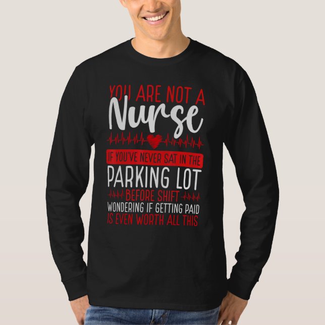 Camiseta RN CNA Nursing Night Shift Nurse Appreciation Card (Frente)