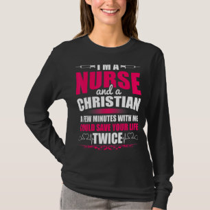 Camiseta Rn Lvn Cna Nurse Formando Enfermeiro Legal Cristão
