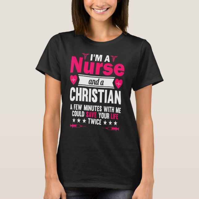 Camiseta Rn Lvn Cna Nurse Formando Enfermeiro Legal Cristão (Frente)
