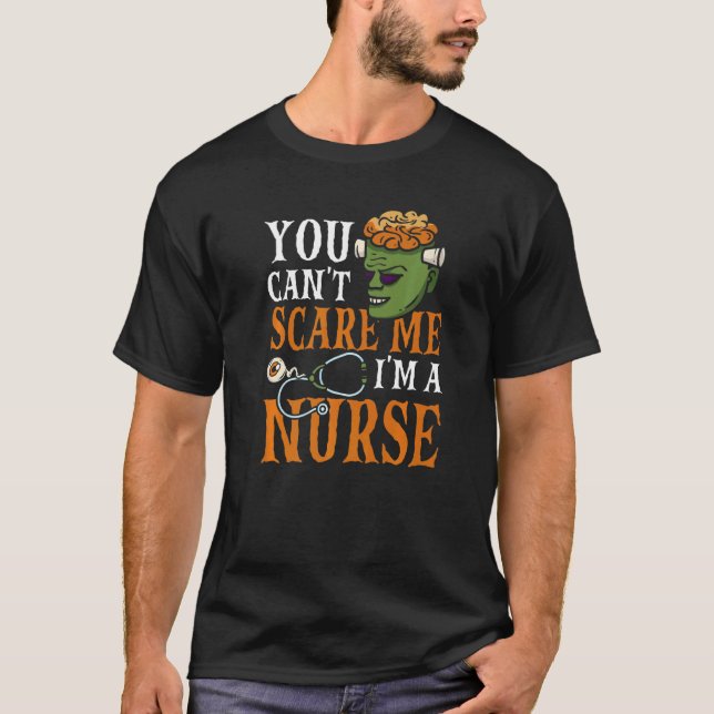 Camiseta RN nurse You Cant Scare Me Im a Nurse Halloween (Frente)