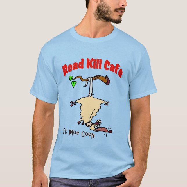 Camiseta Road Kill Cafe - Eat Moe Coon (Frente)