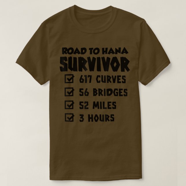 Camiseta Road To Hana Survivor Maui Island Summer (Frente do Design)