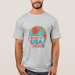 Camiseta Road to USA 2030 – Cosmic Soccer Ball Sticker