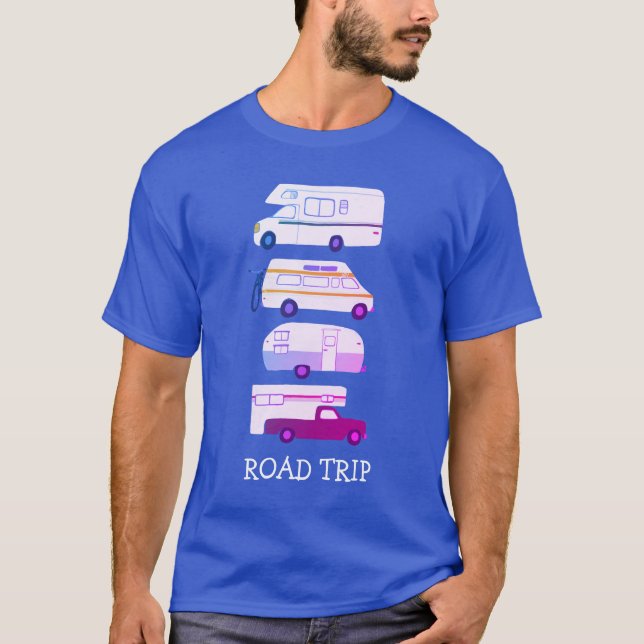 Camiseta ROAD TRIP Campervan vanlife RV CLIENTE (Frente)