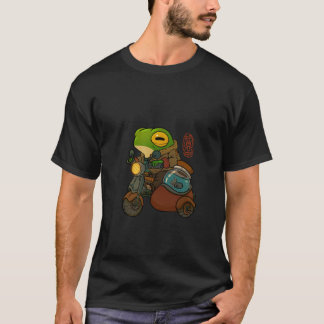 Camiseta road trip motorcycle frog artwork asian style frie