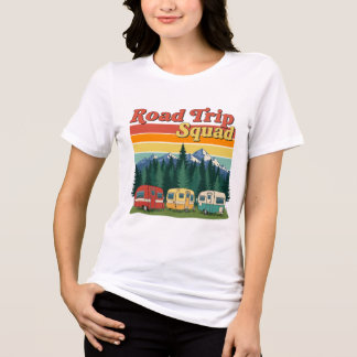 Camiseta Road Trip Squad Vintage Camper Adventure Design