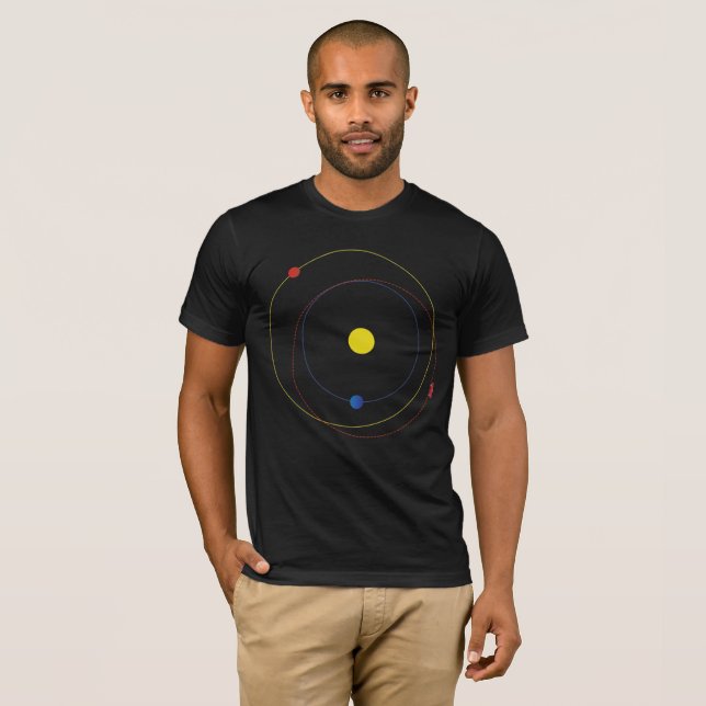 Camiseta Roadster mínimo na órbita do espaço (Frente Completa)